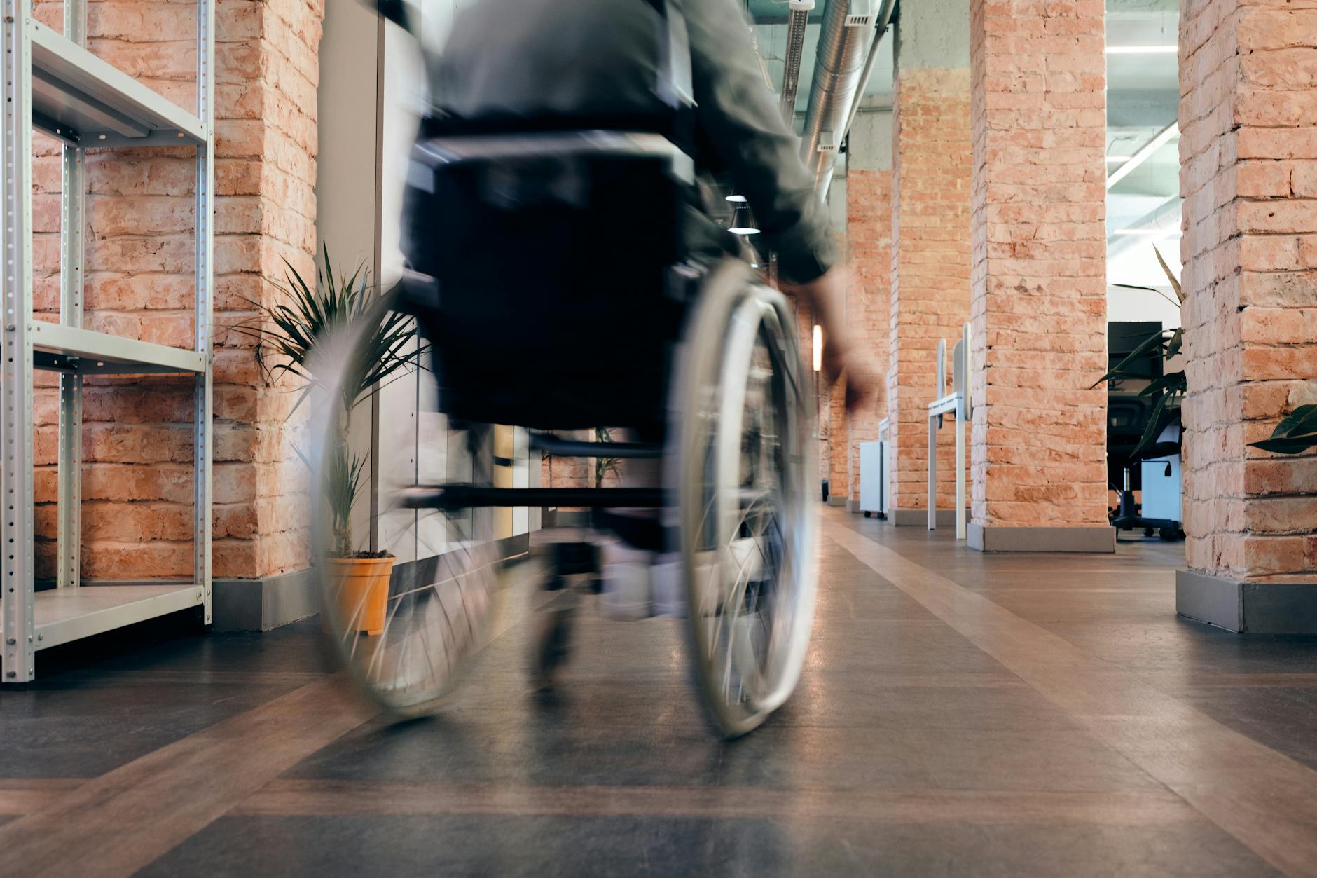 photo of person using wheelchair